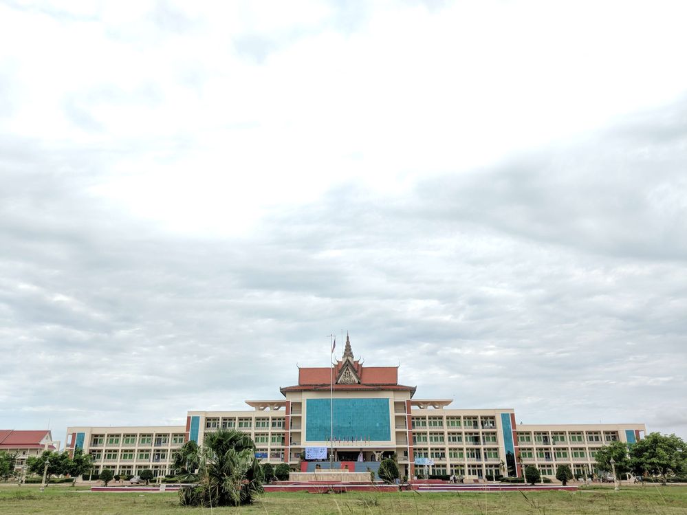 Front view of the university