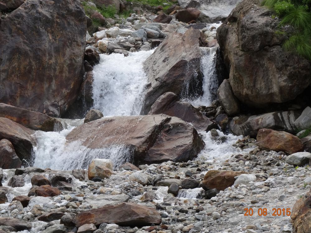 Water Falls from Himalayas near Badrinath