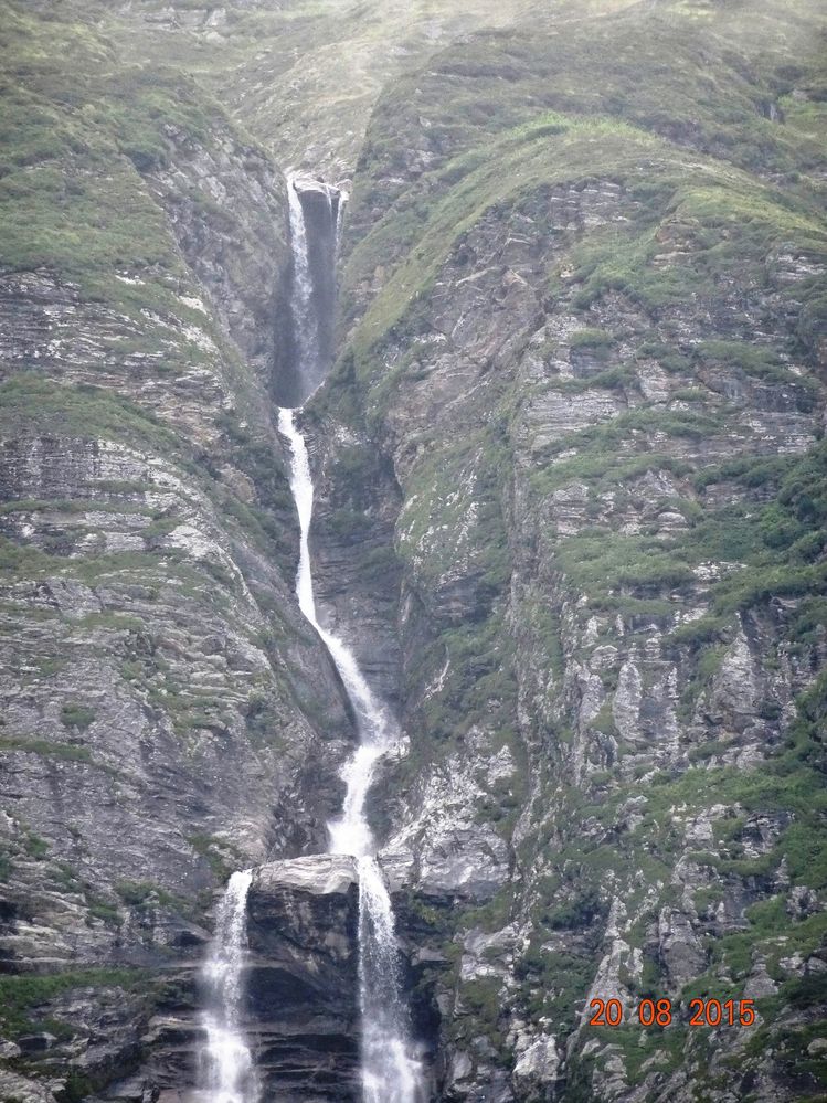 Water Falls from Himalayas near Badrinath  (2)