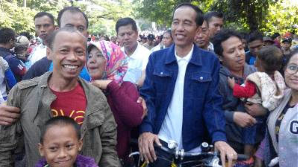 Saya,  Renzo dan Pak Jokowi,  Presiden Republik Indonesia di Car Free Day