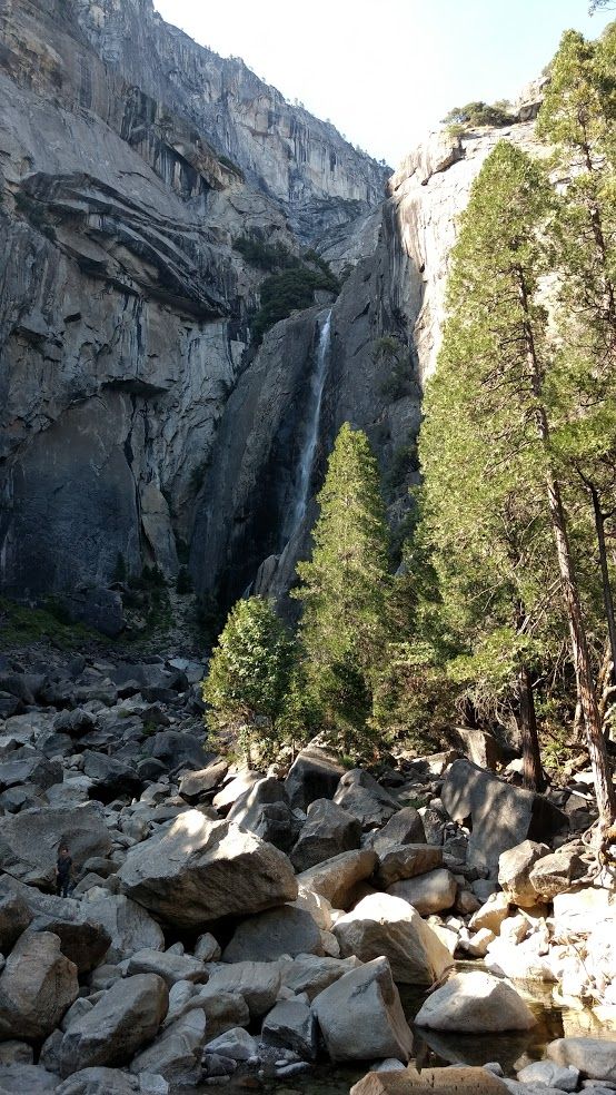 The lower part of Yosemite Falls