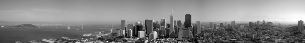 Panoramic View from Coit Tower, Circa 2009.