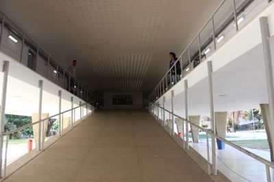 Inside the school - ramp to the classrooms