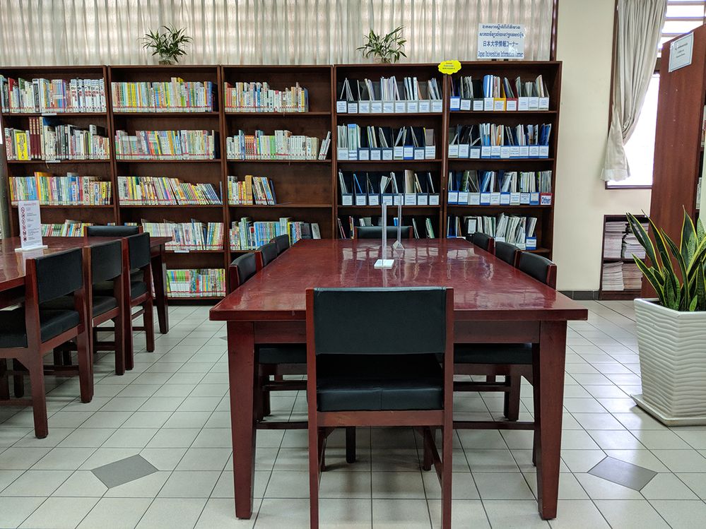 CJCC Library: View inside, Table for readers
