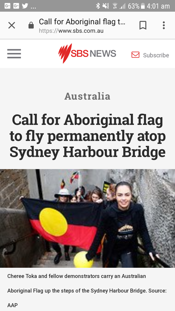 Fly the Aboriginal Flag on the Sydney Harbour Bridge Permanently!  SBS