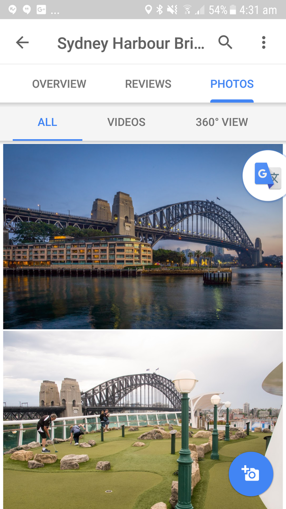 Google Maps Sydney Harbour Bridge