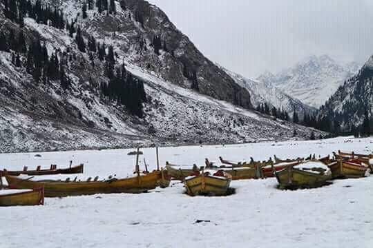 Frozen mahudand Lake Pakistan