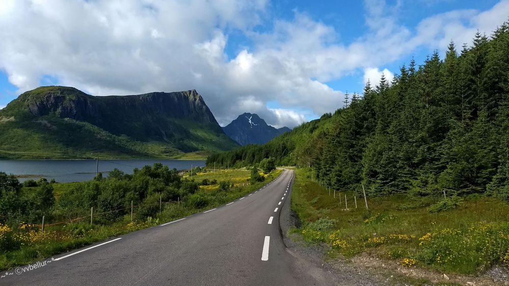 Cycling in Leknes, Norway
