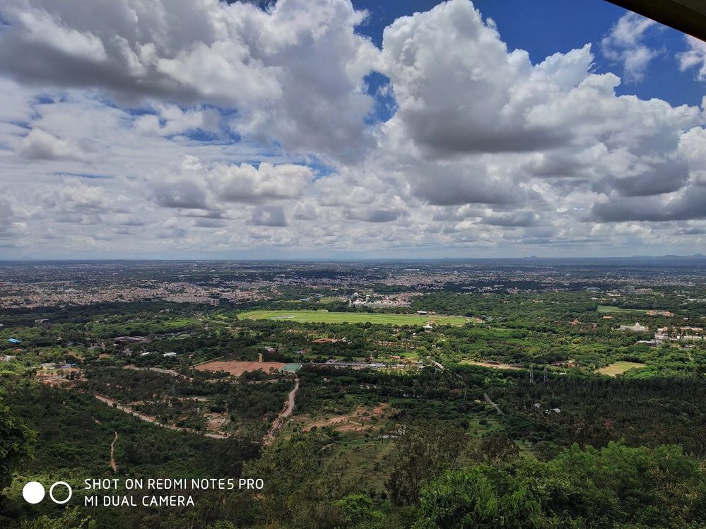 Aerial view of Mysore city