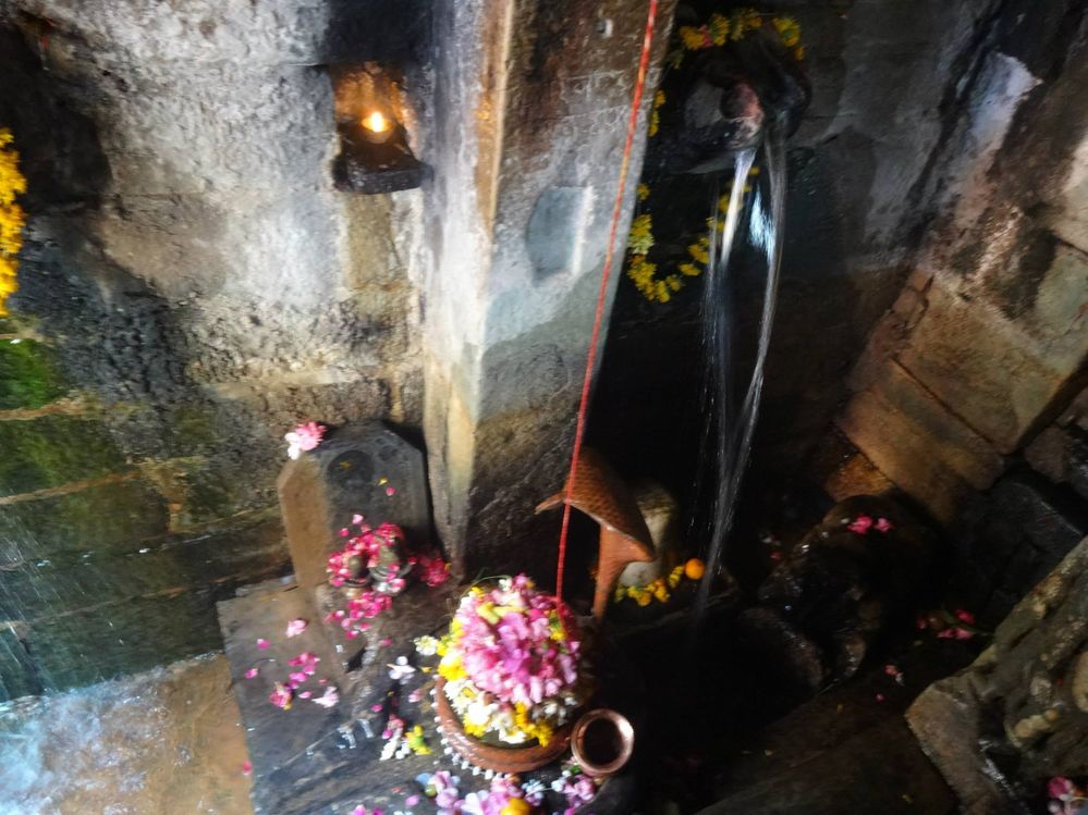 Shiva Lingam at Mahadeva Temple inside Chittorgarh fort.