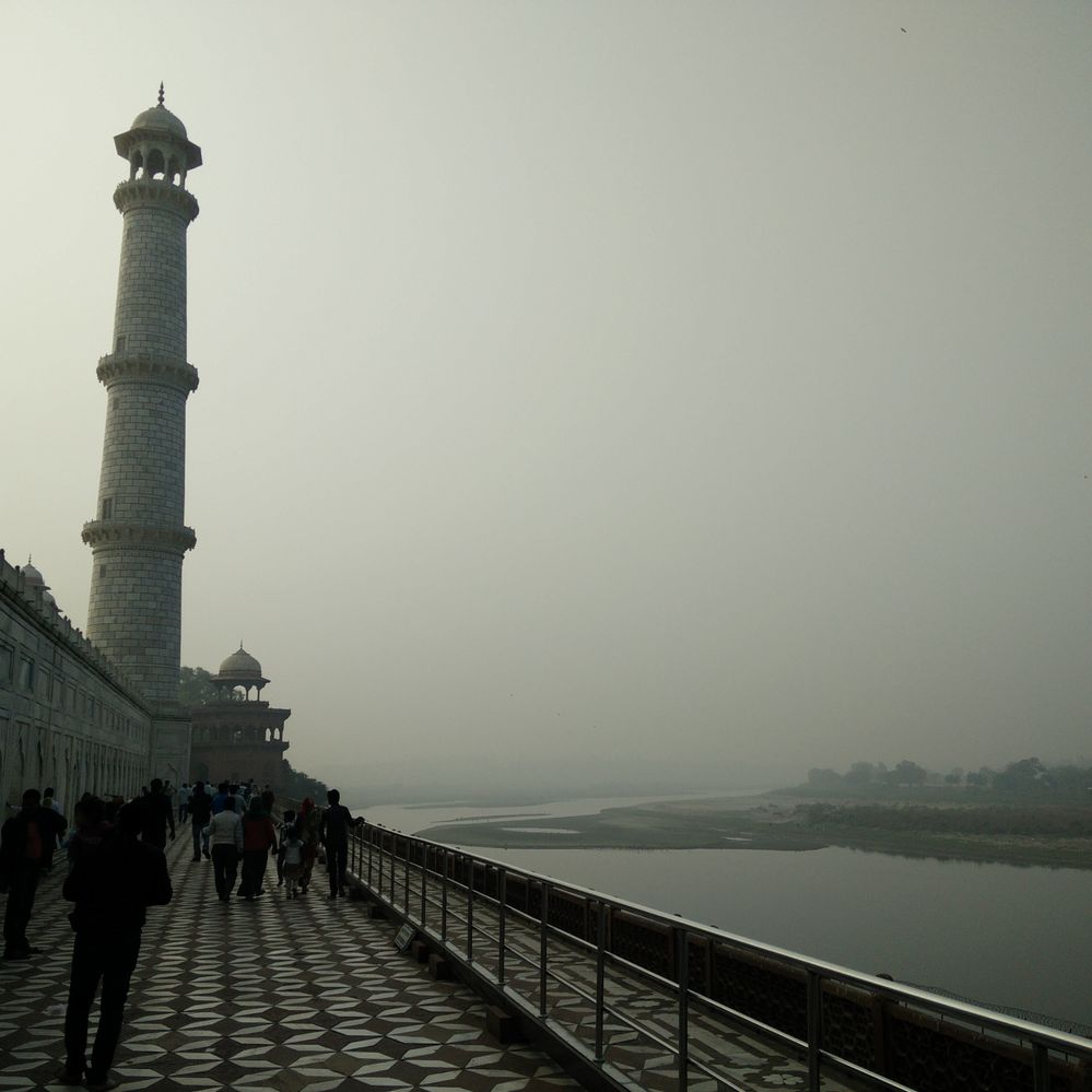 View from Taj Mahal  over looking the Yamuna river