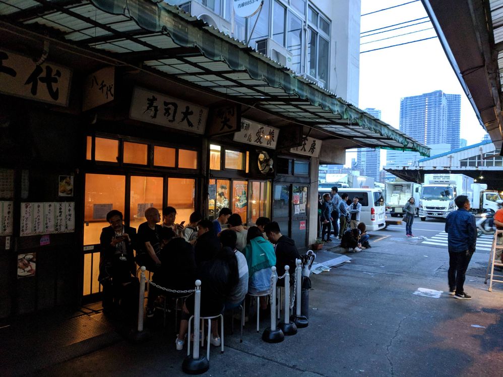 The queue for Sushi Dai. This was 5am in the morning. No I'm not kidding.