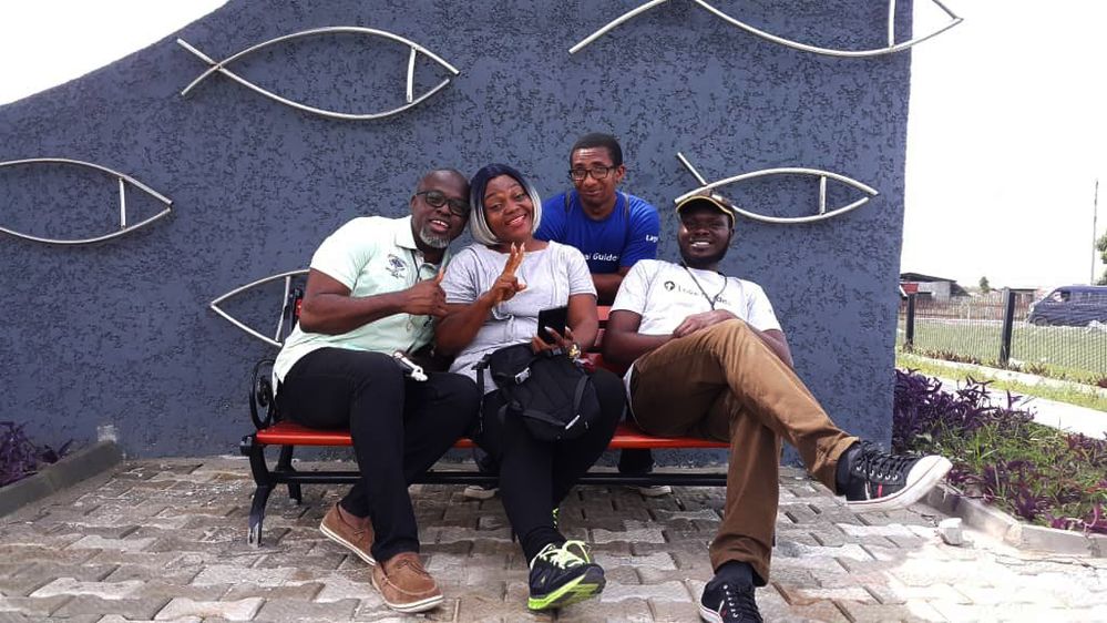 Sanya, Matilda, Emeka & Ahmed - during Lagos Transit Tour Meet-Up