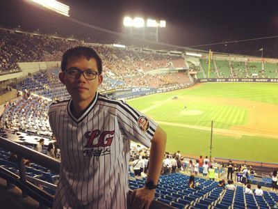 Caption: A photo of Ivan at a baseball stadium.