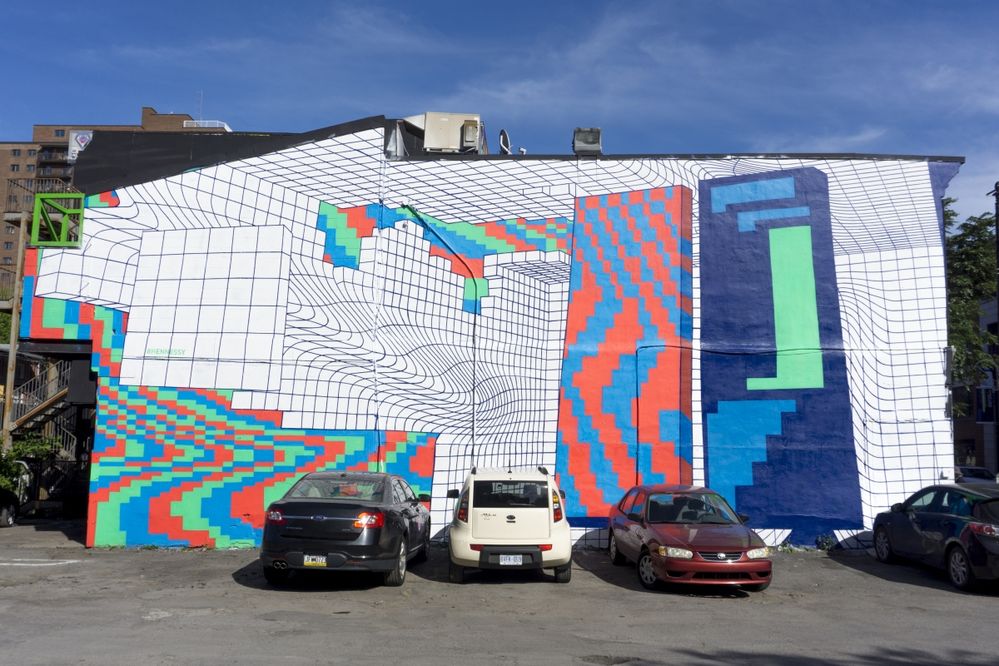 Caption: A photo of a mural created by Spain-based artist Demsky. (Courtesy of MURAL Festival)
