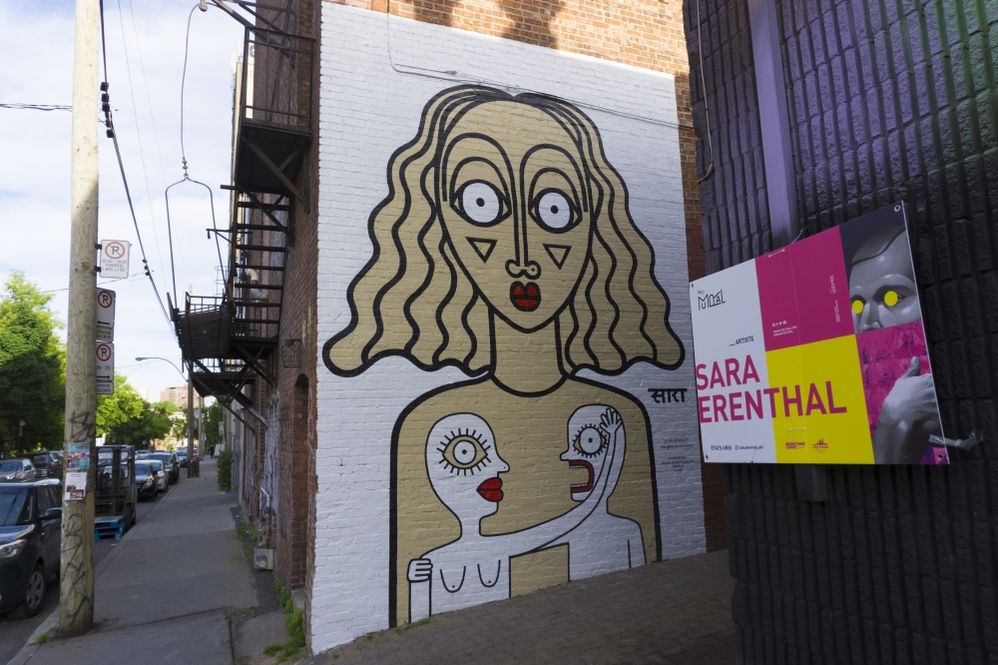 Caption: A photo of a mural created by U.S.-based artist Sara Erenthal. (Courtesy of MURAL Festival)