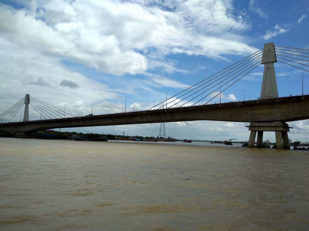 Karnaphuli bridge on Karnaphuli river.