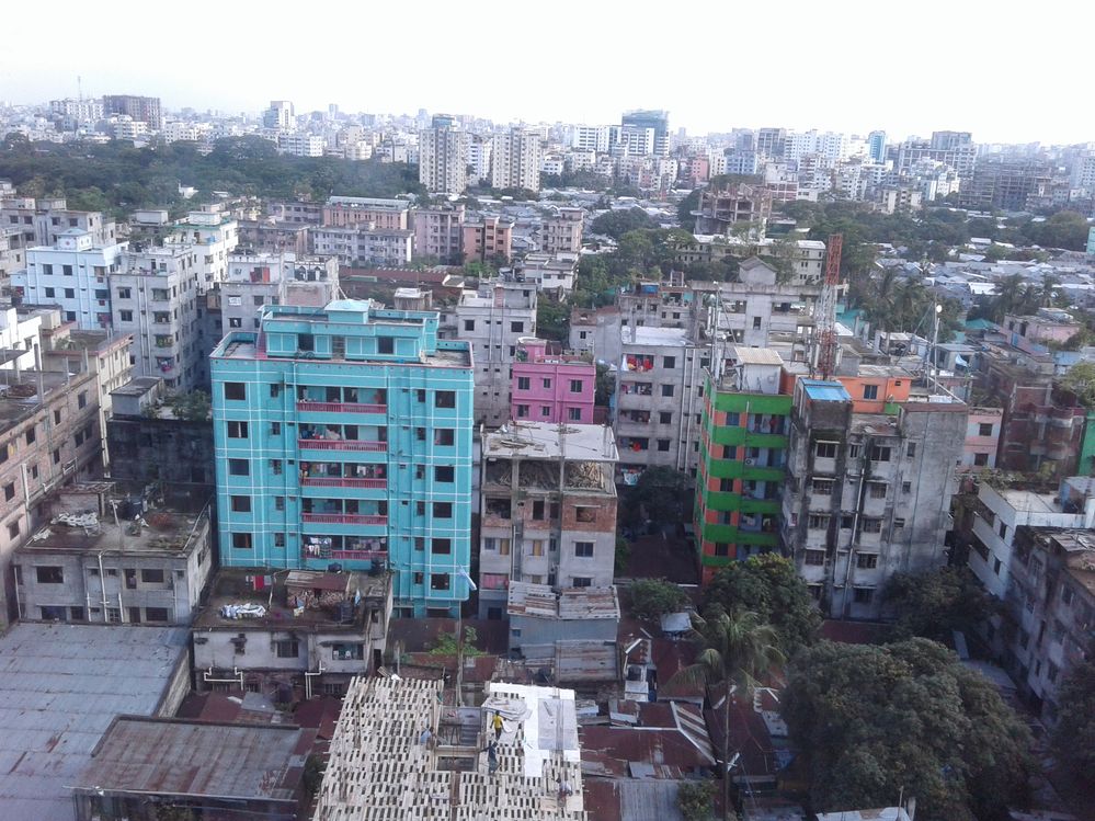 A view from 14 level up at Mohakhali, Dhaka, Bangladedh