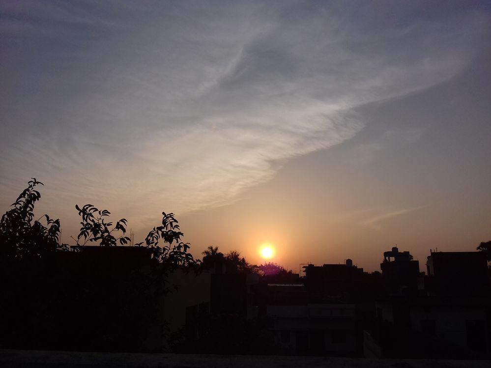 Sunset in India.
