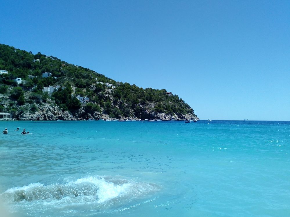 Azure water on island Ibiza.