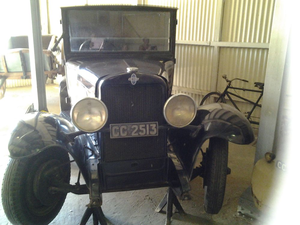 Very old car in side Big Hole Kimberly South Africa museum