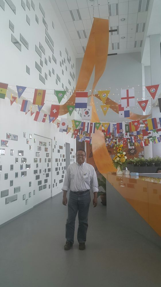 2018 FIFA World Cup particopants flags at Google Indonesia office