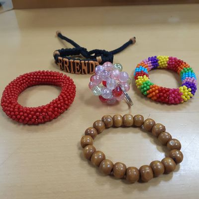 Beaded Bracelets & Key Holder