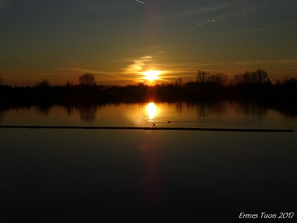 Caption: Sile River - Sunset - Quinto di Treviso