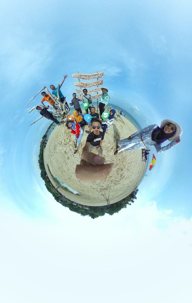 360 Spherical Photo at Sembilan Beach, Gili Genting, Madura