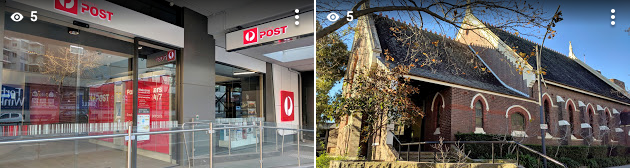 Caption: A shopfront of an Australia Post and a photo of a Church. Both of them were rejected from the Google Maps AI.