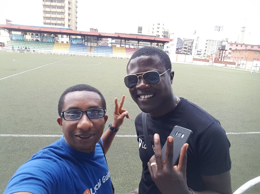 Emeka and Adewole at the Campos Mini Stadium