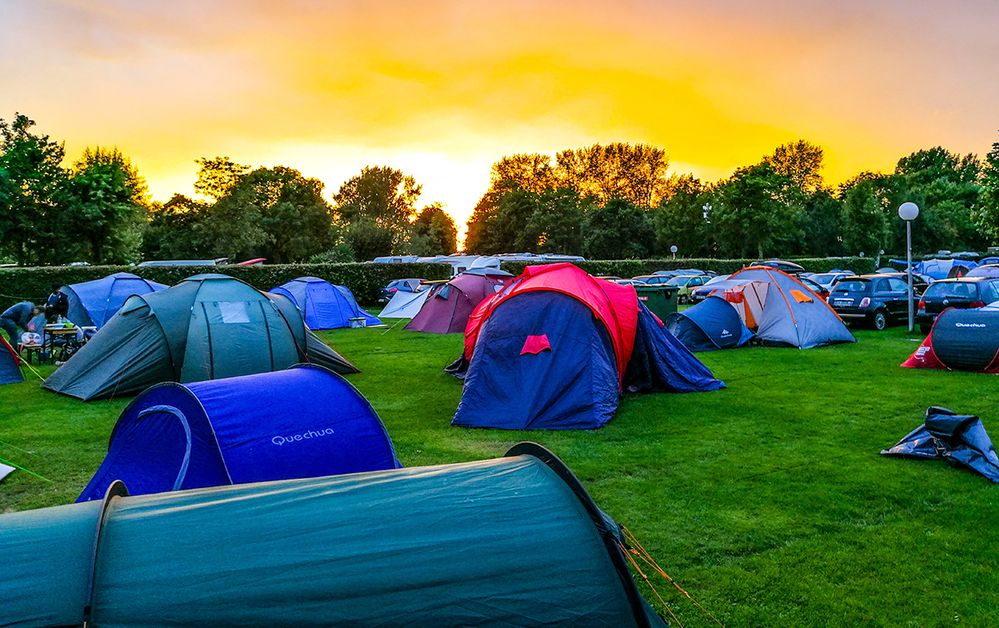 Caption: A photo of tents on grass at Camping Amsterdam Gaasper in Amsterdam, Netherlands. (Local Guide Philipp John)