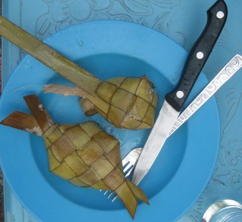 Ketupat /rice wrap with coconut leaves
