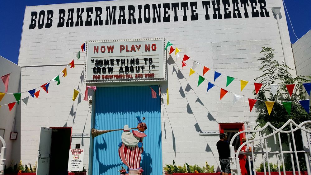 Caption: A photo of the exterior of Bob Baker Marionette Theater in Los Angeles, California. (Local Guide D.E. L)