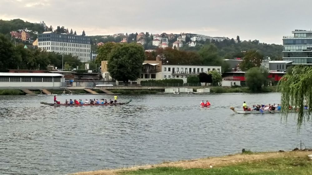 A photo of dragon boats at Žluté lázně in Prague, Czech Republic. (Local Guide @CaptainHook)