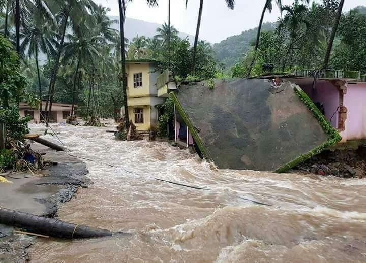 Flood effected area in Kerala