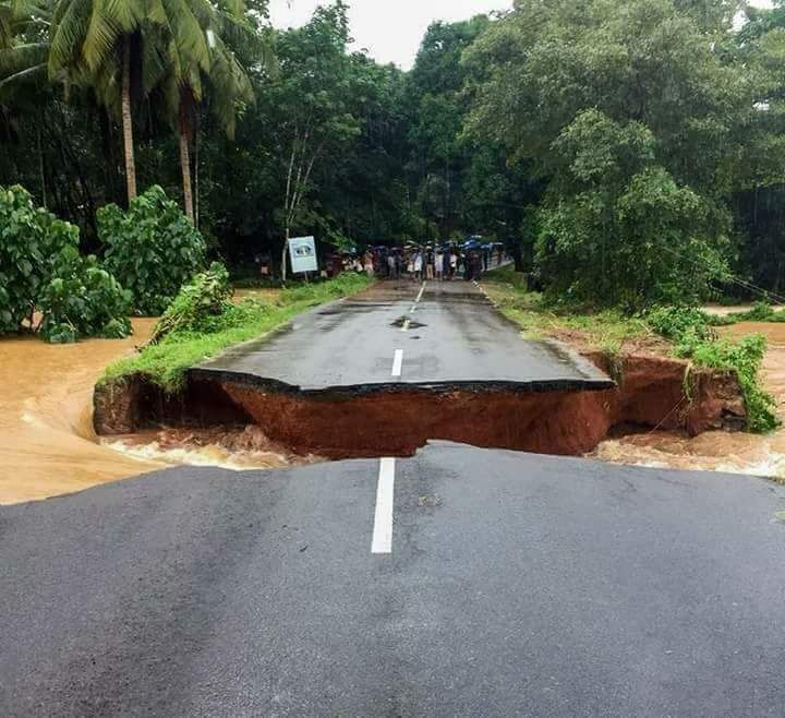 Flood effected area in Kerala