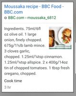 Mousakka receipe - compliments of BBC.com