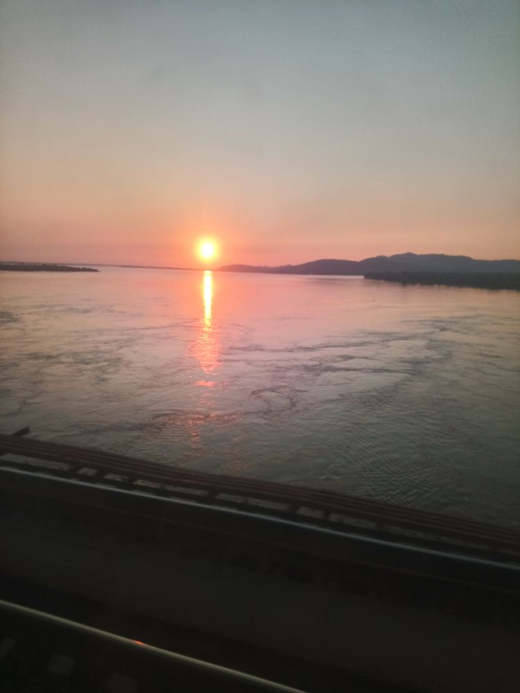 Sunset Photo from moving train.