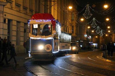Christmas decoration old tram