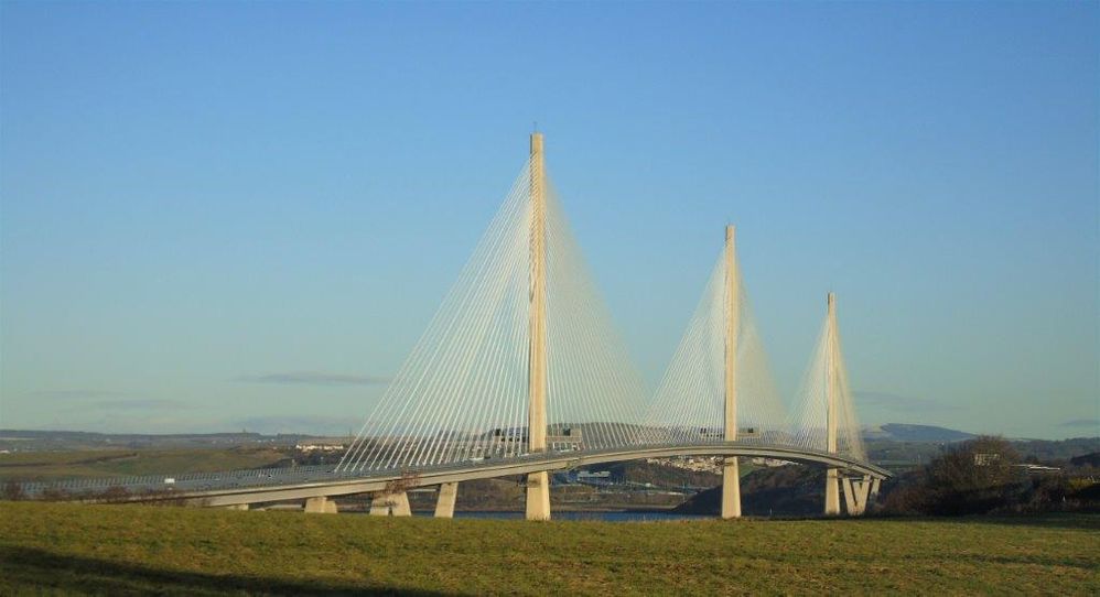 Queensferry Crossing new road Bridge to Fife Scotland