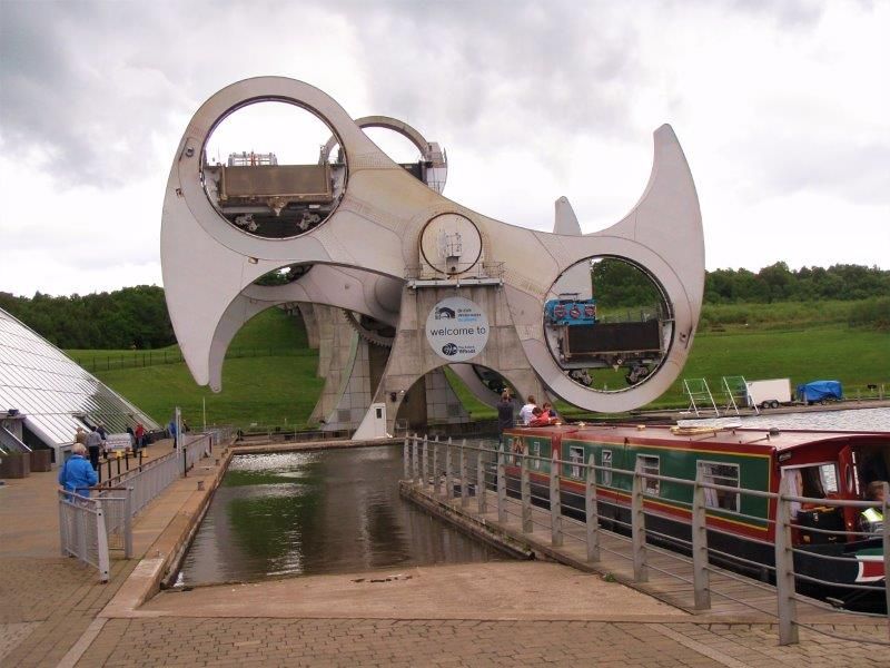 The Falkirk Wheel the world's first Barge Lift