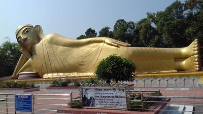 100 feet long Gautam Buddha Sculpture  (from right)