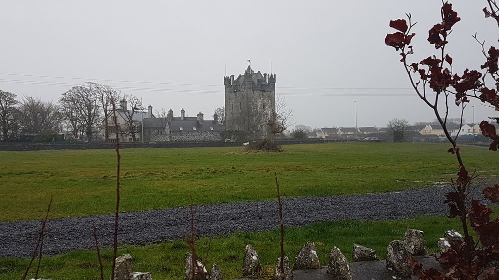 Derelict castle in Claregalway. County Galway