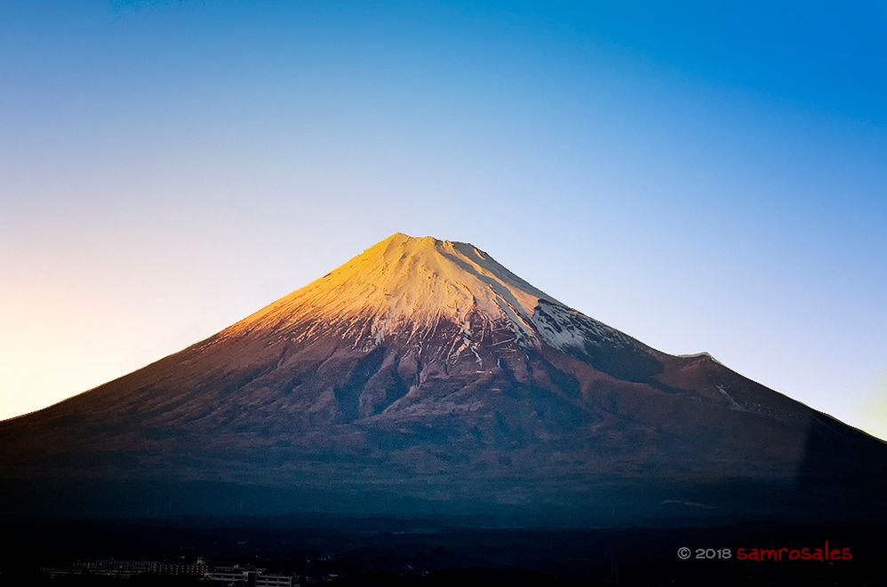 Majestic Mt. Fuji in autumn - shot onboard the shinkansen @ 330 kph.