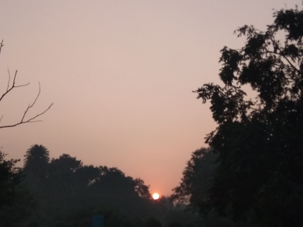 Sunrise at Taj Garden in Agra