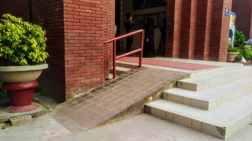 Accessible ramp on Bangladesh folk art & craft museum