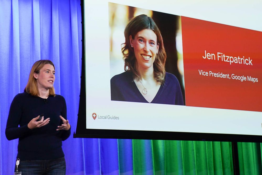 Welcome speech by Jen Fitzpatrick, Vice President of Google Maps (photo by Googler)
