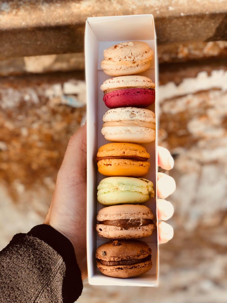 Caption: French macarons from 100 Grams of Sweets in Sofia, Bulgaria.