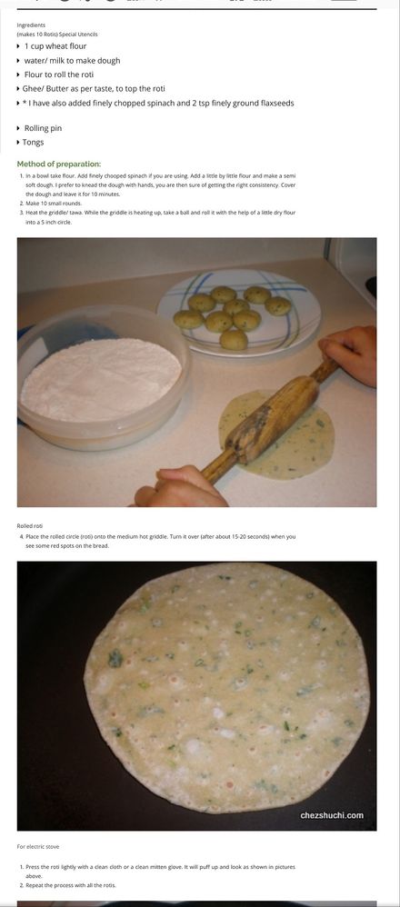 Process of making Chapati